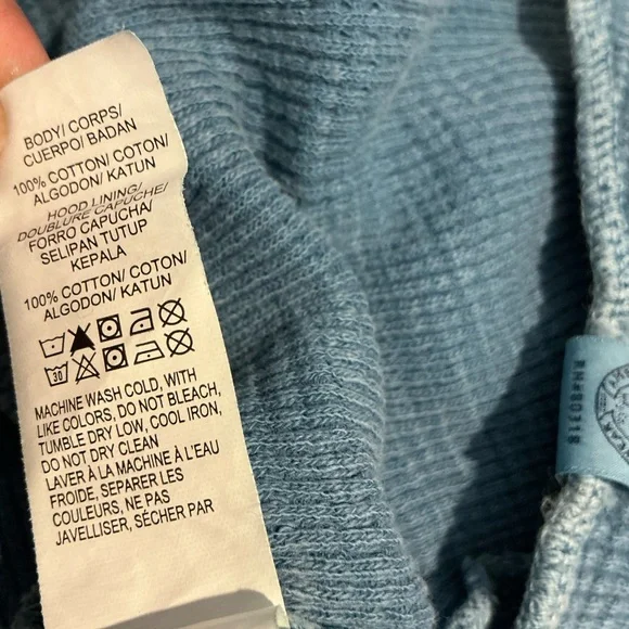 🌹 Lucky Brand Blue Hooded Henley Hoodie - XXL - Picture 5 of 5